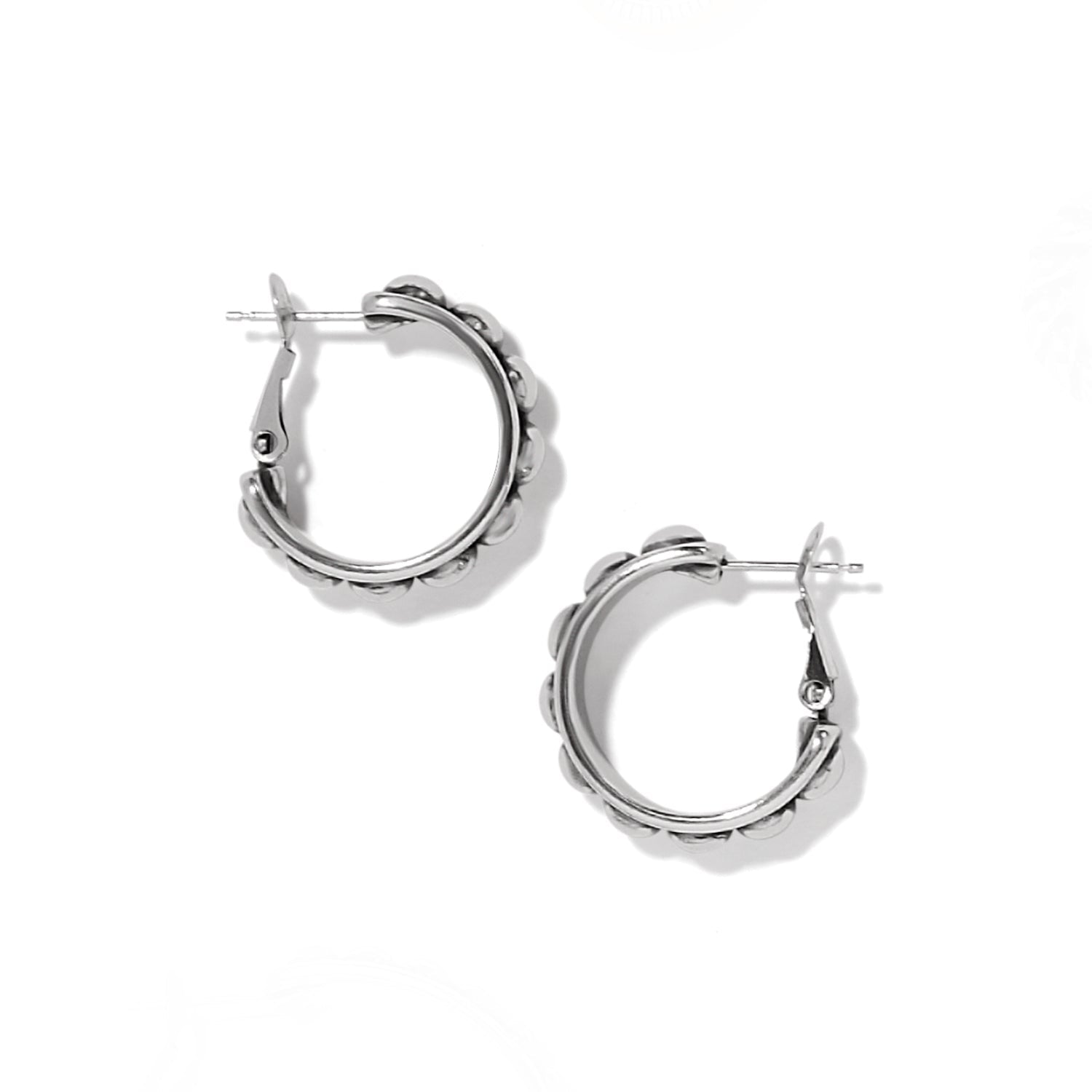 Brighton Pretty Tough Stud Medium Leverback Hoop Earrings - Juli's Wearable Art