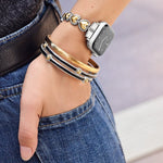 Brighton Pretty Tough Two Tone Heart Watch Band - Juli's Wearable Art