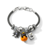 Brighton Purrfect Pumpkin Charm – Silver/Orange - Juli's Wearable Art