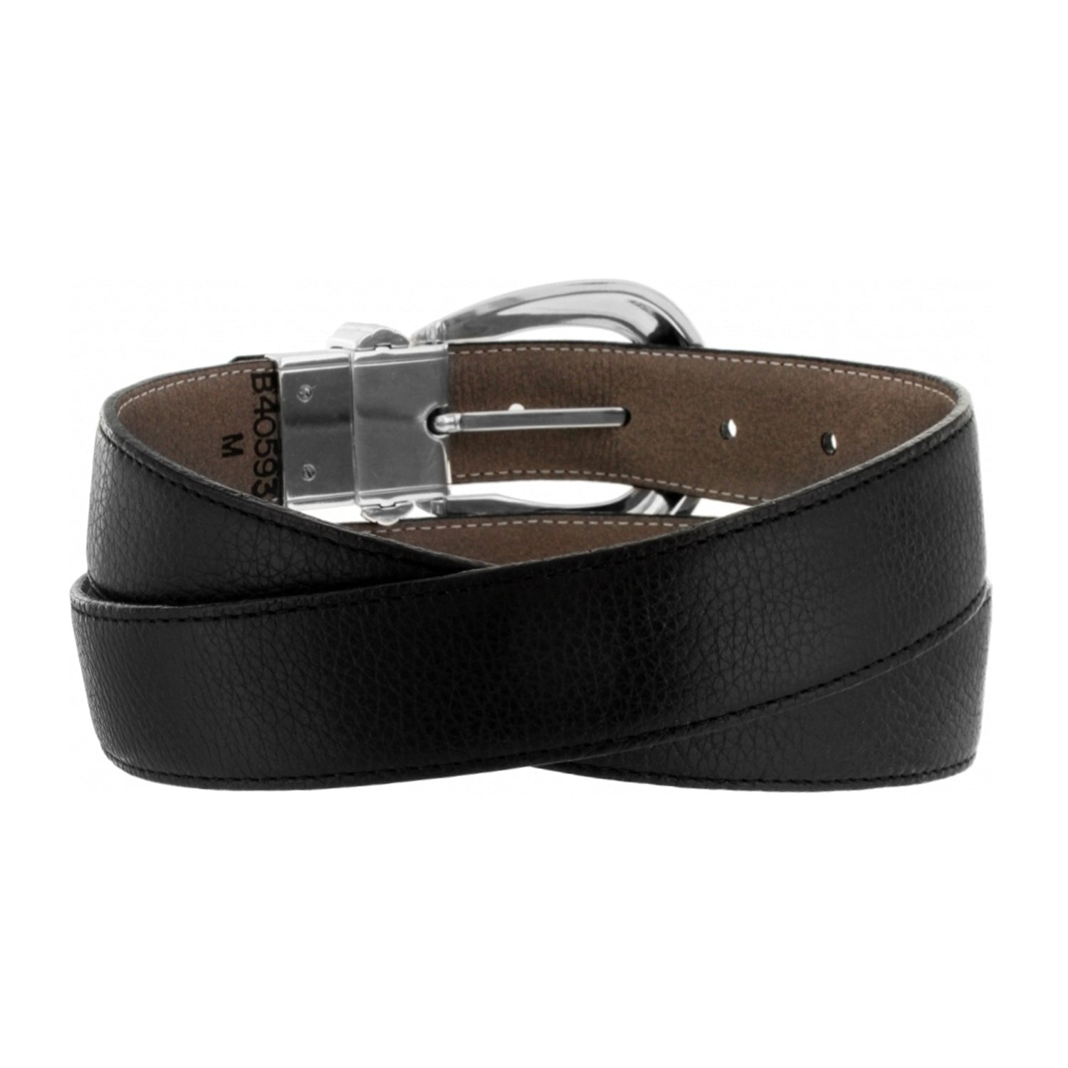 Brighton Really Tough Reversible Belt | Black & Concrete Gray