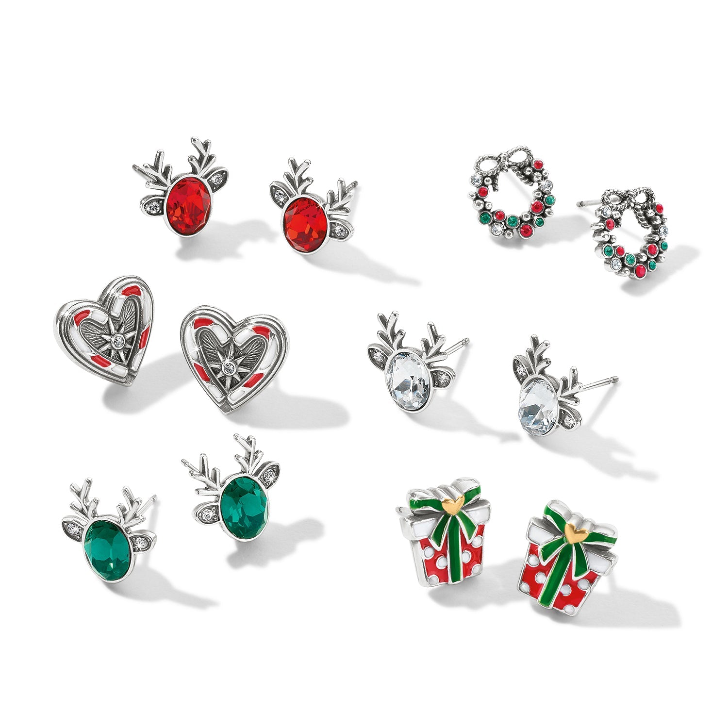 Brighton Reindeer Green Glitz Mini Post Earrings - Juli's Wearable Art