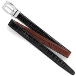 Brighton Reversible Faux Croco Belt – Silver Buckle - Juli's Wearable Art