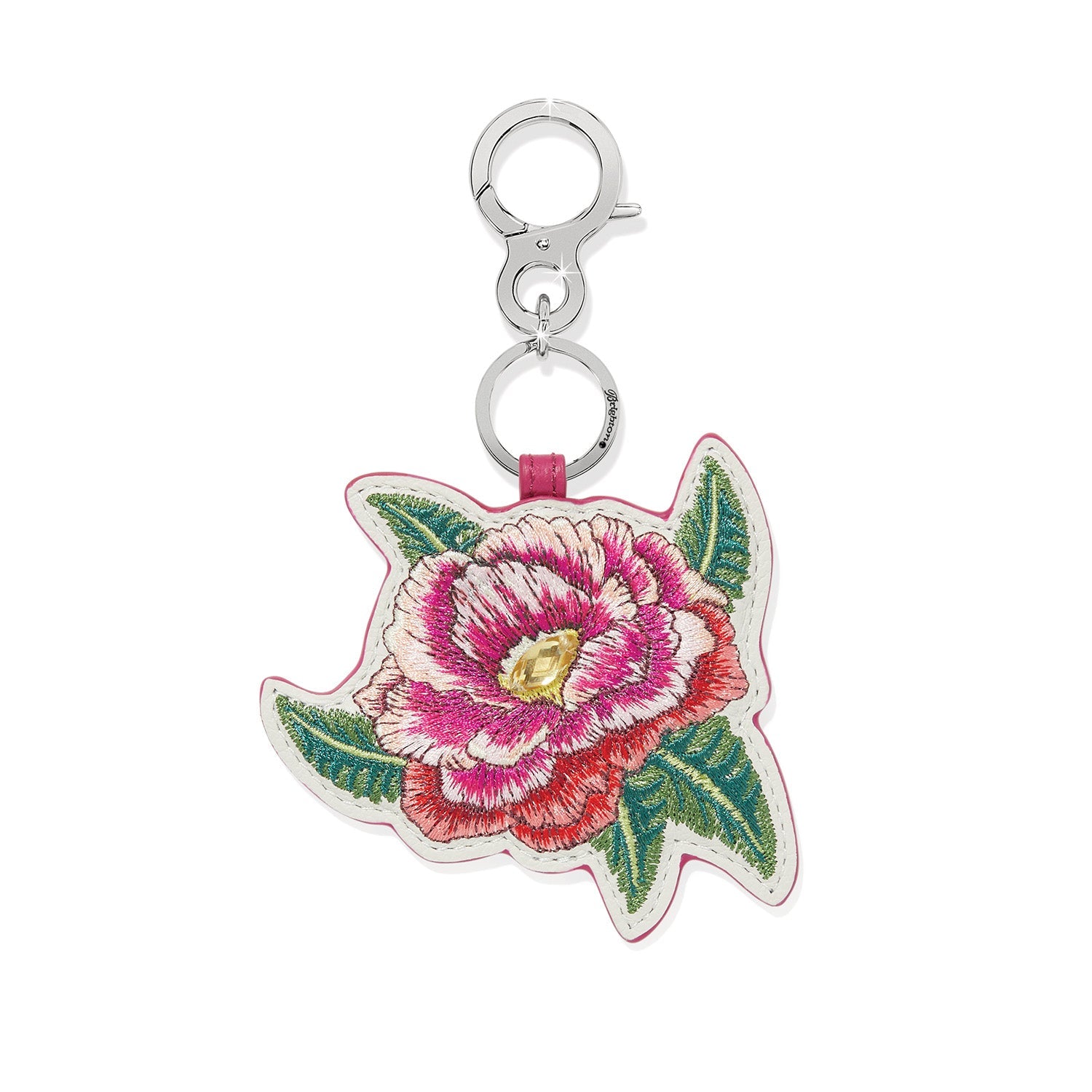 Brighton Rose Petal Embroidered Handbag Fob - Juli's Wearable Art