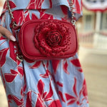 Brighton Rosie Beaded Camera Bag - Poppy Red - Juli's Wearable Art