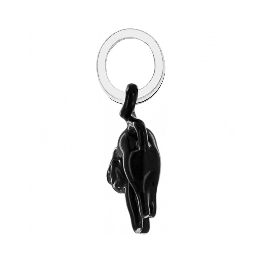Brighton Scaredy Cat Charm – Silver/Black - Juli's Wearable Art