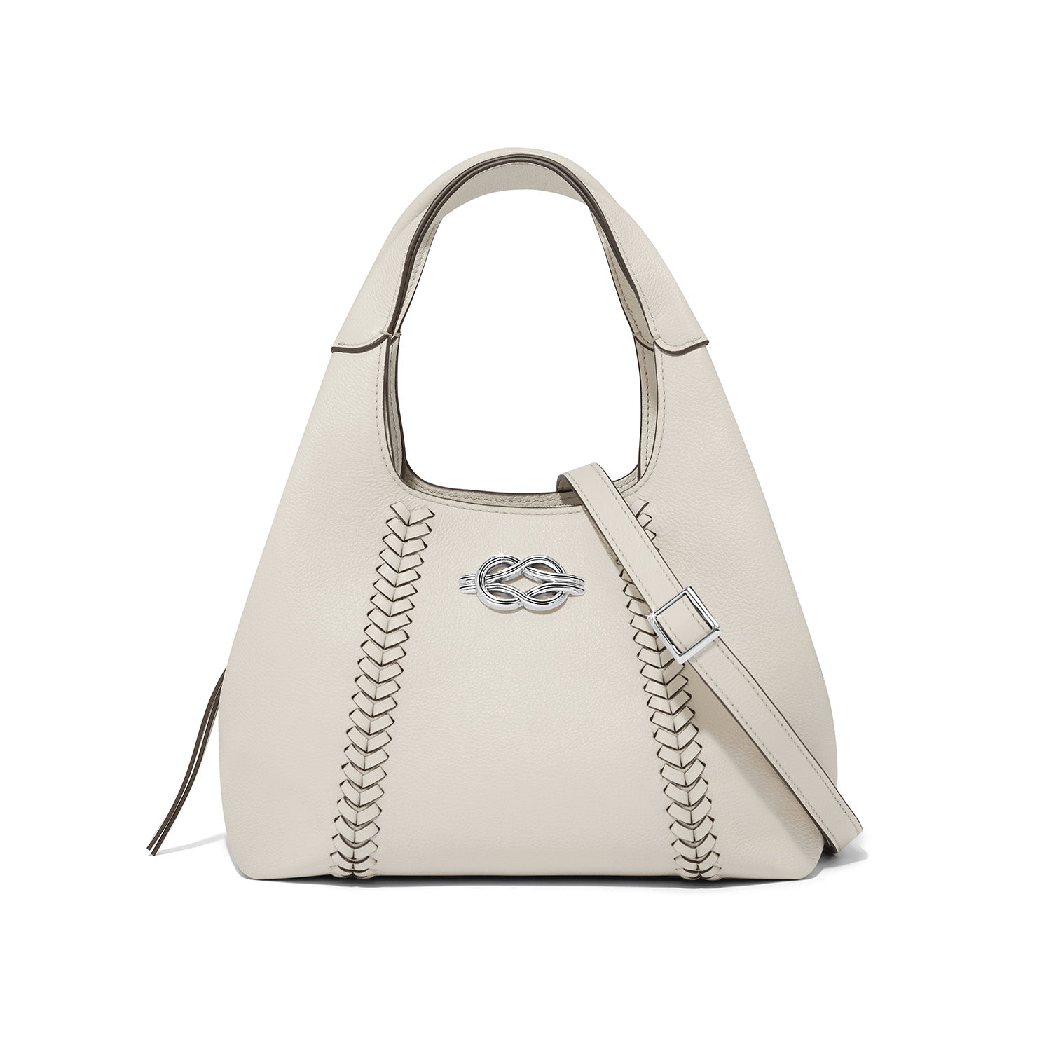 Brighton Shay Convertible Bag – Shoe White Herringbone Leather