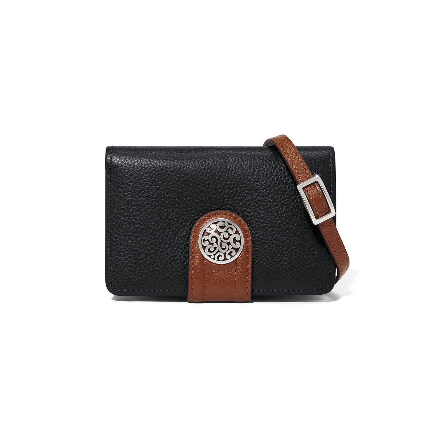 Brighton Shelby Medium Wallet – Black/Bourbon - Juli's Wearable Art