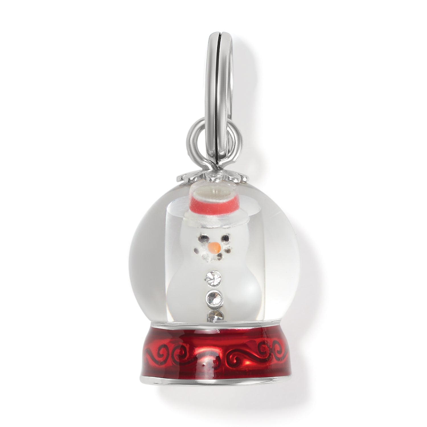 Brighton Snowglobe Snow Man Charm - Juli's Wearable Art