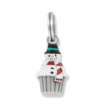 Brighton Snowman Cupcake Charm - Juli's Wearable Art