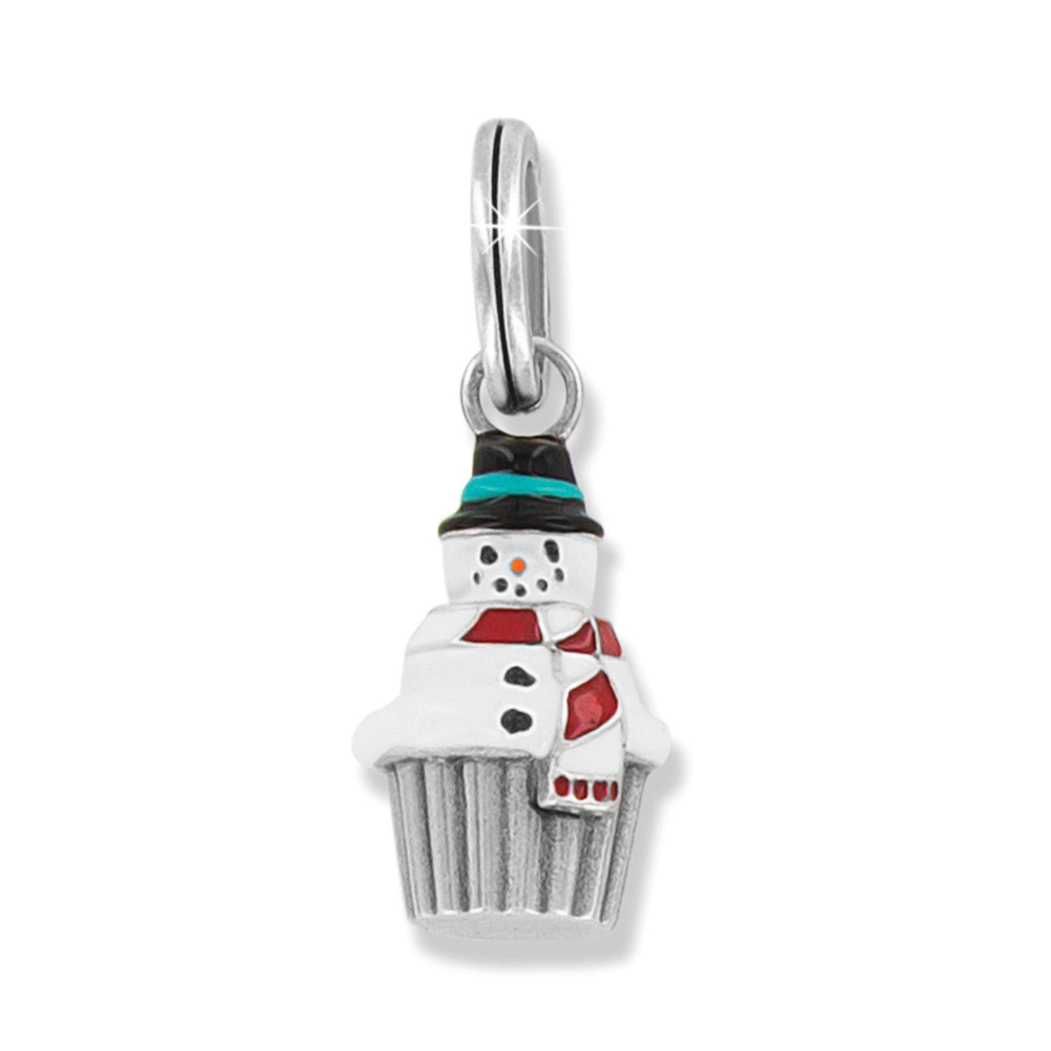 Brighton Snowman Cupcake Charm - Juli's Wearable Art