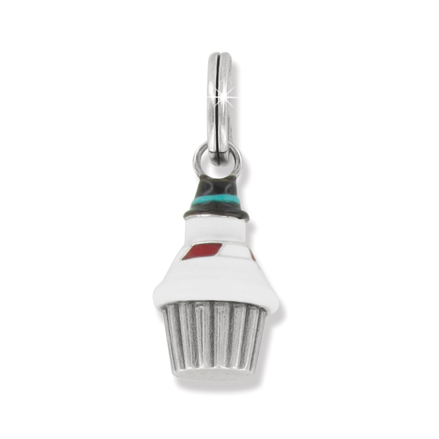 Brighton Snowman Cupcake Charm - Juli's Wearable Art