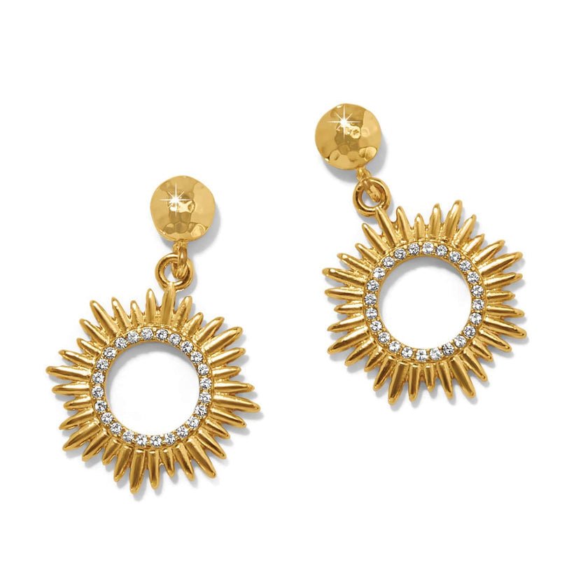 Brighton Solara Gold Sun Post Drop Earrings - Juli's Wearable Art