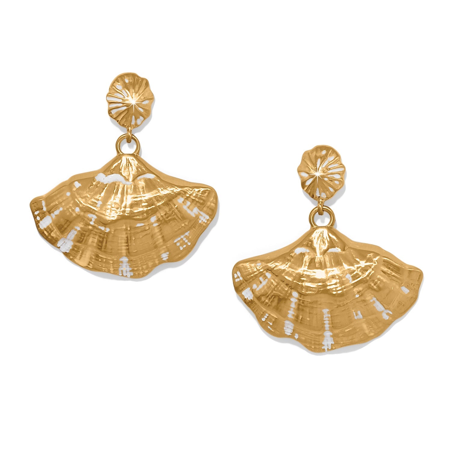 Brighton Solstice Shell Post Earrings | Gold - Juli's Wearable Art