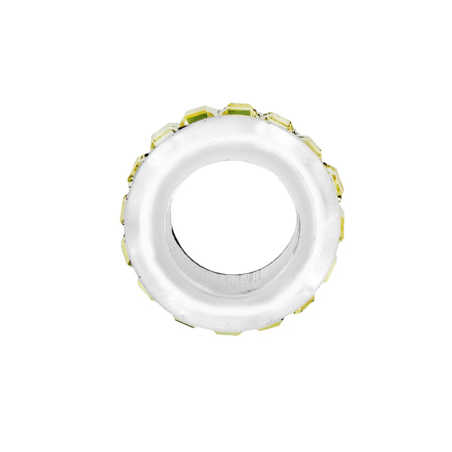 Brighton Spectrum Crystal Bead | Silver & Sunshine Yellow - Juli's Wearable Art