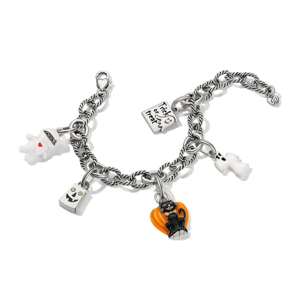 Brighton Spooky Cat Charm – Halloween Black Cat with Green Eyes - Juli's Wearable Art