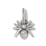 Brighton Spooky Spider Charm – Silver with Tanzanite Crystal - Juli's Wearable Art