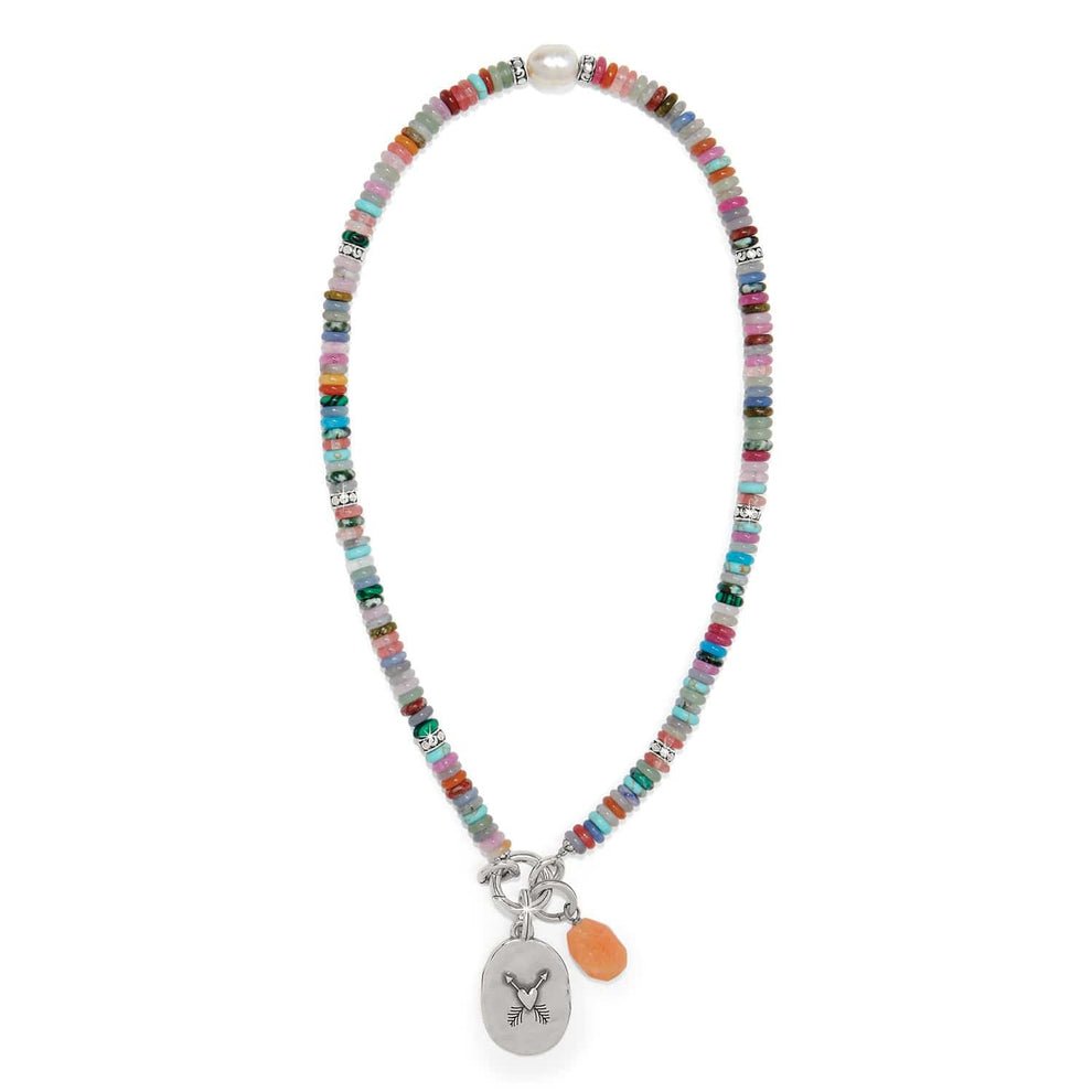 Brighton Token Charm Mix Gemstone Necklace - Juli's Wearable Art