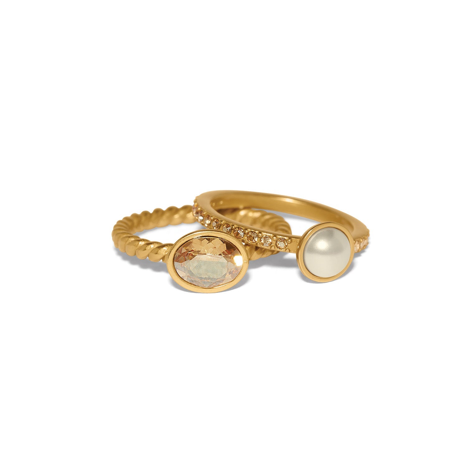 Brighton Trust Your Journey Double Pearl Rings