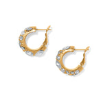 Brighton Trust Your Journey Golden Hoop Earrings - Juli's Wearable Art