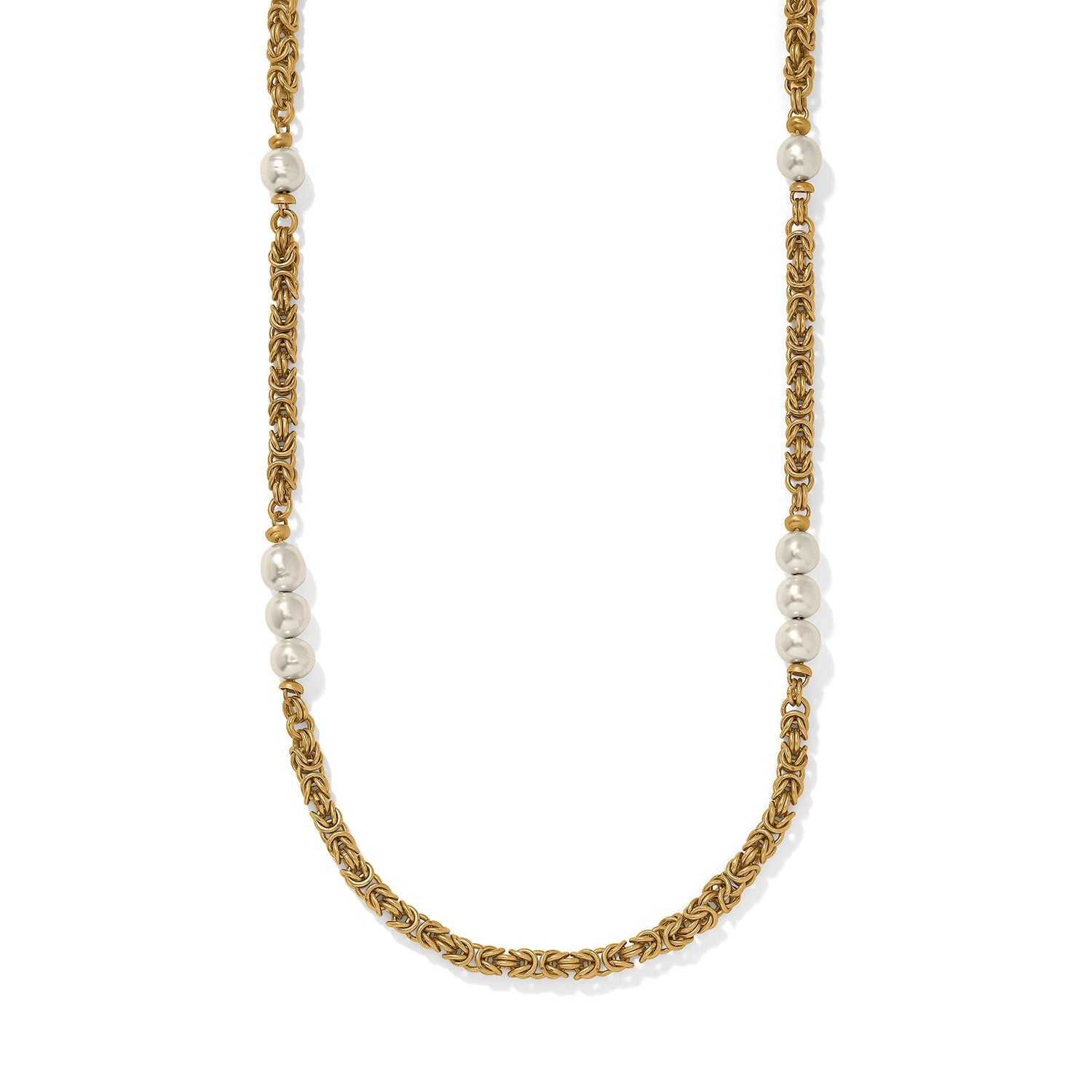 Brighton Trust Your Journey Pearl Chain Long Necklace | Gold - Juli's Wearable Art