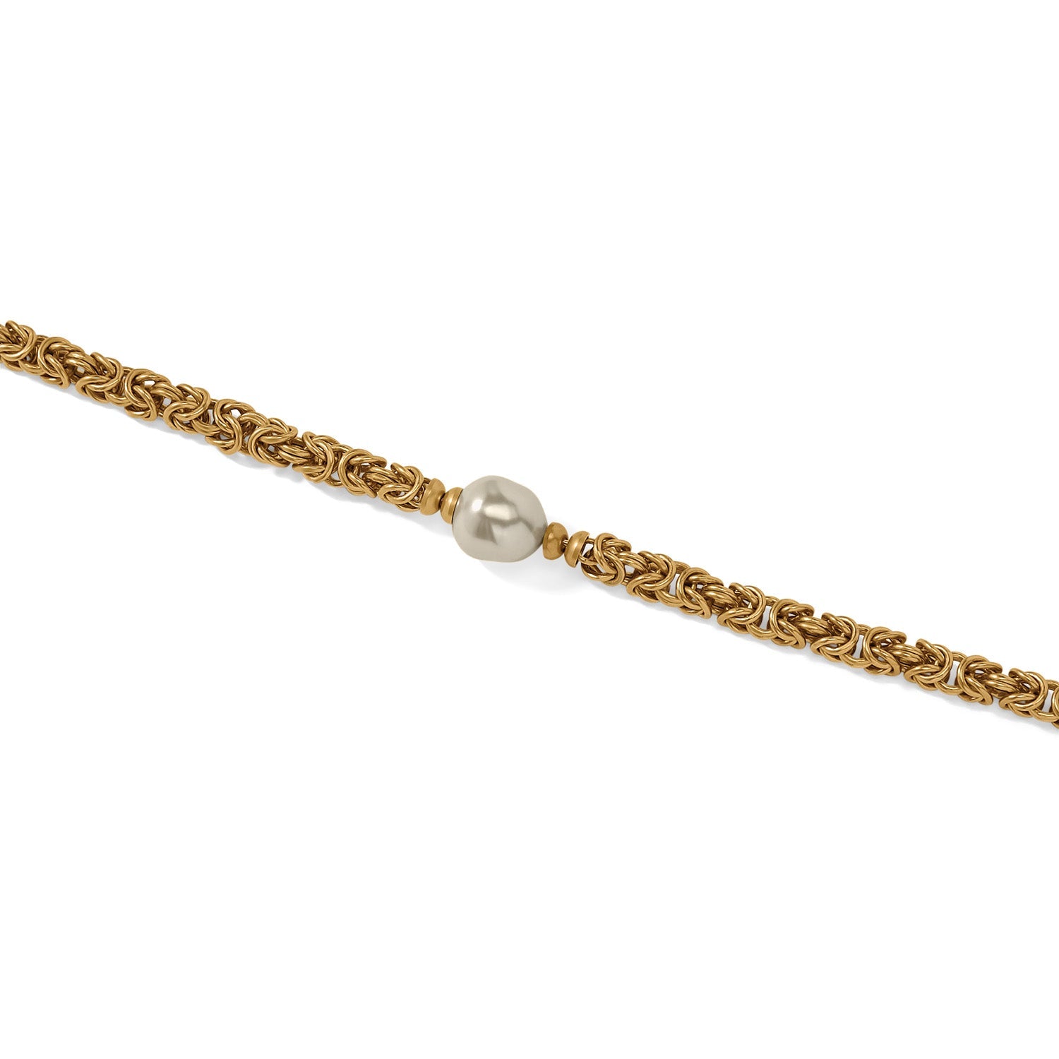 Brighton Trust Your Journey Pearl Chain Short Necklace | Gold