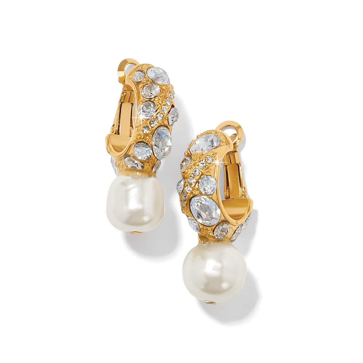 Brighton Trust Your Journey Pearl Hoop Earrings - Juli's Wearable Art