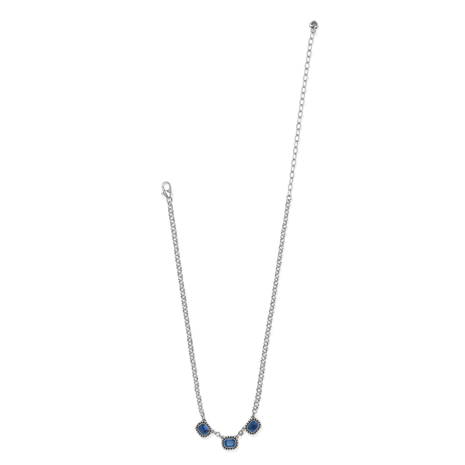 Brighton Twinkle Luxe Trio Blue Necklace | Silver-Blue - Juli's Wearable Art