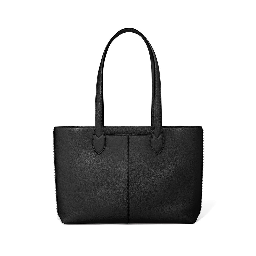 Brighton Wesley Tote – Black Leather Equestrian - Inspired Bag - Juli's Wearable Art