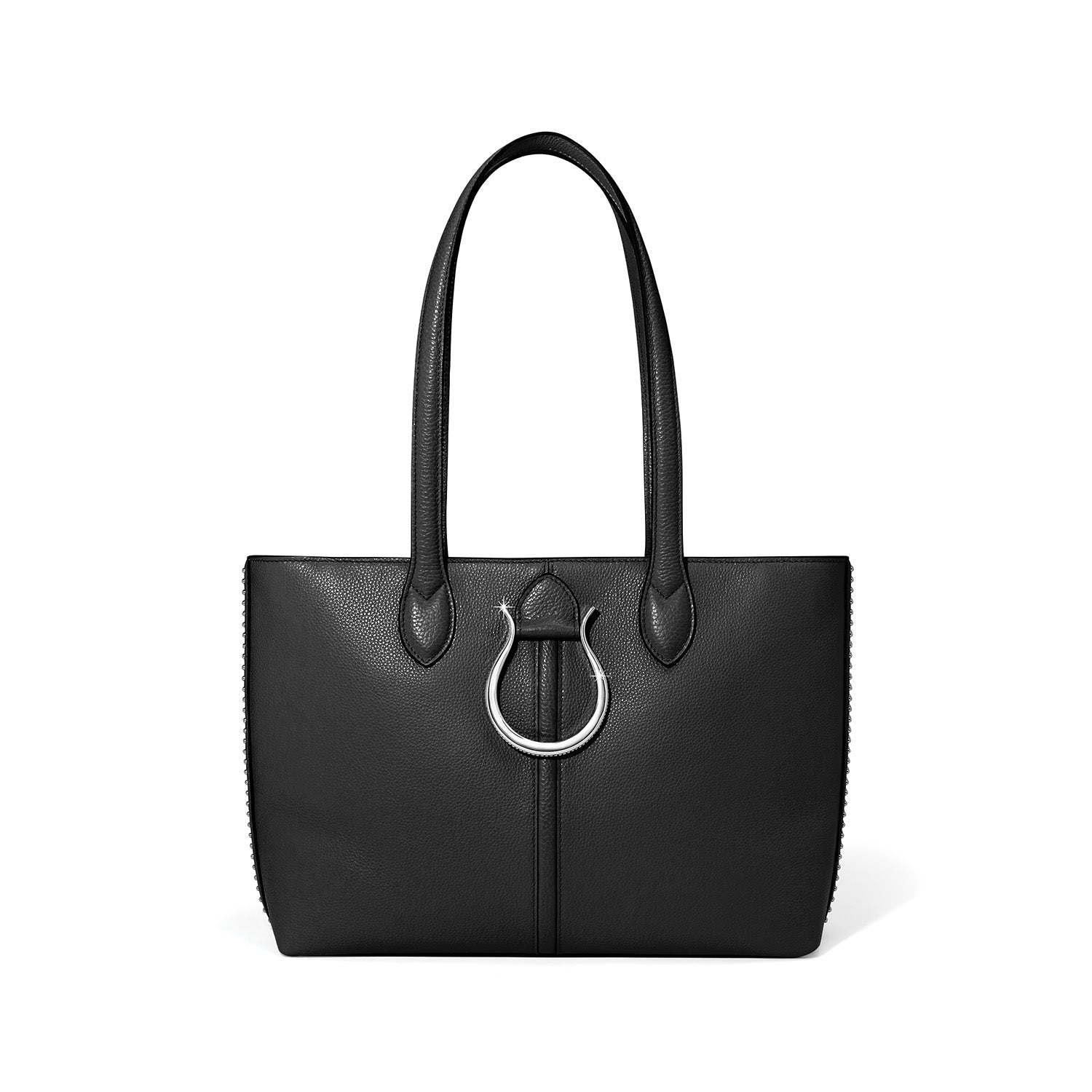 Brighton Pretty Tough Wesley Tote – Black Leather Equestrian-Inspired Bag