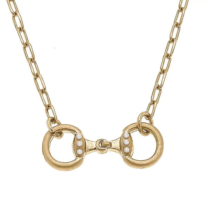 Buckley Horsebit Necklace in Gold - Juli's Wearable Art