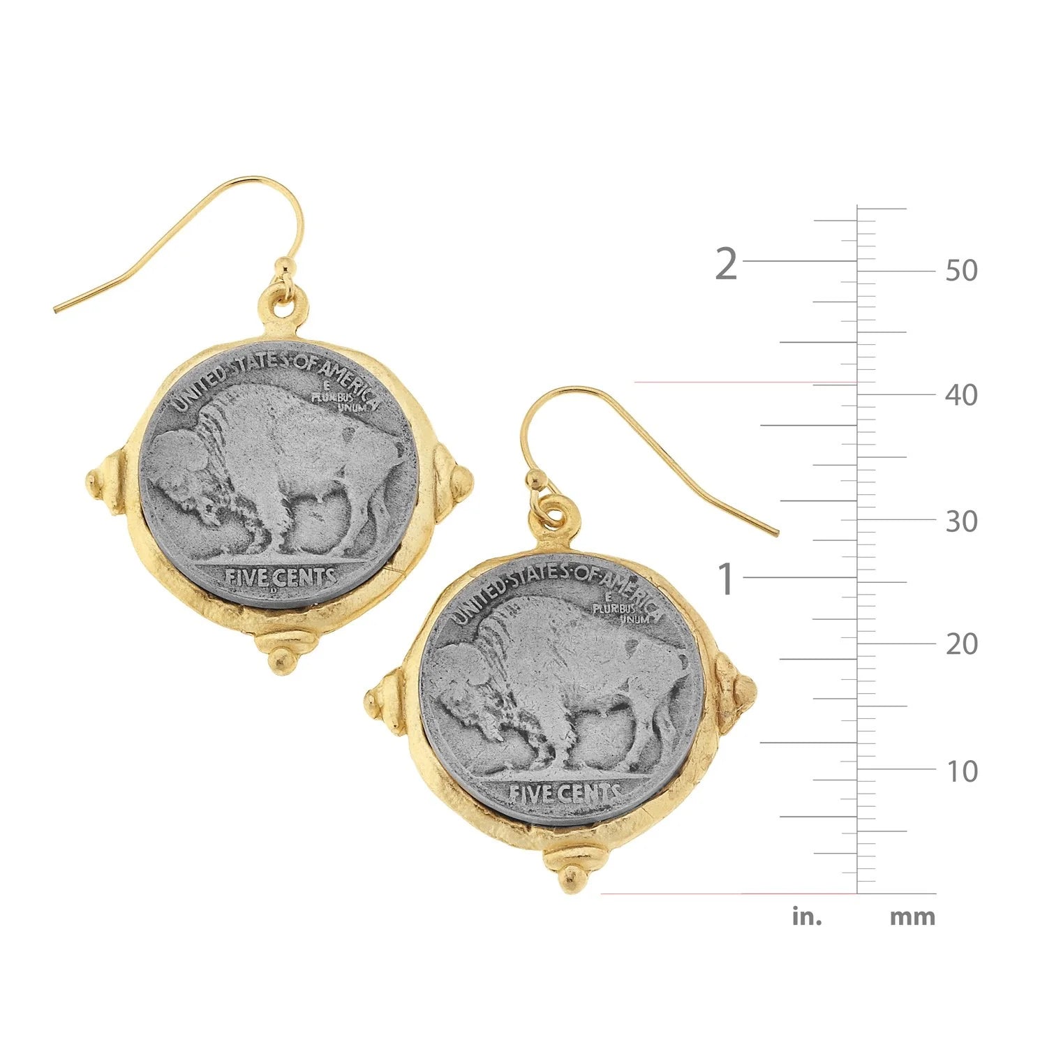 Buffalo Nickel Earrings - Juli's Wearable Art