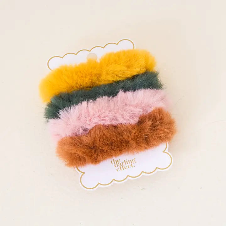 Faux Fur Scrunchie Sets