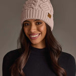 Cable Knit Faux Fur Pom Hat | Light Pink - Juli's Wearable Art