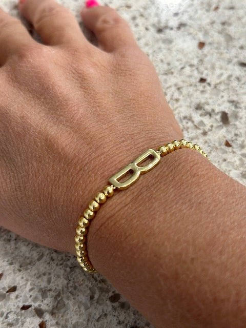 CAI Beads on Beads Sideways Initial Bracelets - Juli's Wearable Art