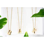 CAI Chunky Bold Letter Gold Initial necklaces - Juli's Wearable Art
