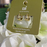 CAI Dainty Plain Dome Huggie Hoop Earrings - Juli's Wearable Art