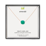 CAI Emerald Square Gemstone Necklaces - Juli's Wearable Art