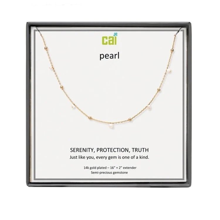 CAI Gold Satellite Gemstone Necklaces - Juli's Wearable Art