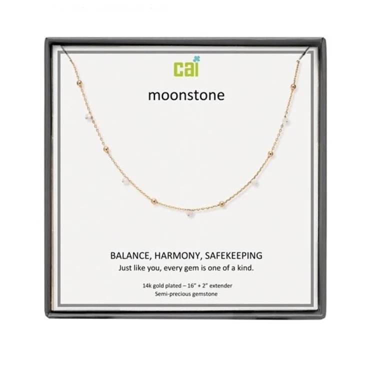 CAI Gold Satellite Gemstone Necklaces - Juli's Wearable Art