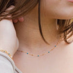 CAI Gold Satellite Gemstone Necklaces - Juli's Wearable Art