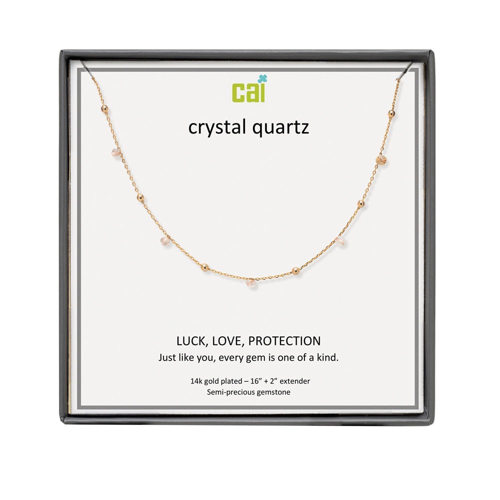 CAI Gold Satellite Gemstone Necklaces - Juli's Wearable Art