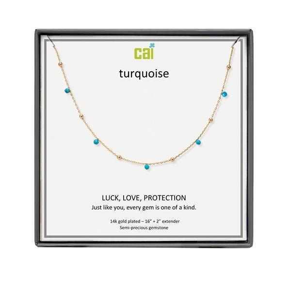 CAI Gold Satellite Gemstone Necklaces - Juli's Wearable Art