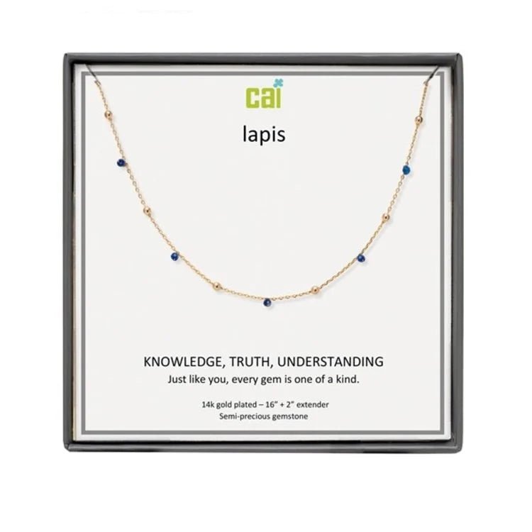 CAI Gold Satellite Gemstone Necklaces - Juli's Wearable Art