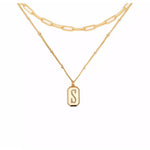CAI Layering Tag Initial Necklaces - Gold - Juli's Wearable Art