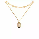 CAI Layering Tag Initial Necklaces - Gold - Juli's Wearable Art