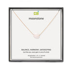 CAI Rainbow Moonstone Square Gemstone Necklaces - Juli's Wearable Art