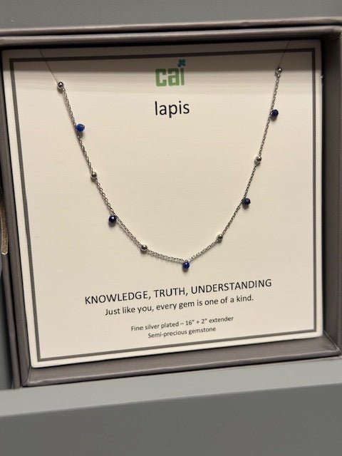 CAI Silver Satellite Gemstone Necklaces - Juli's Wearable Art