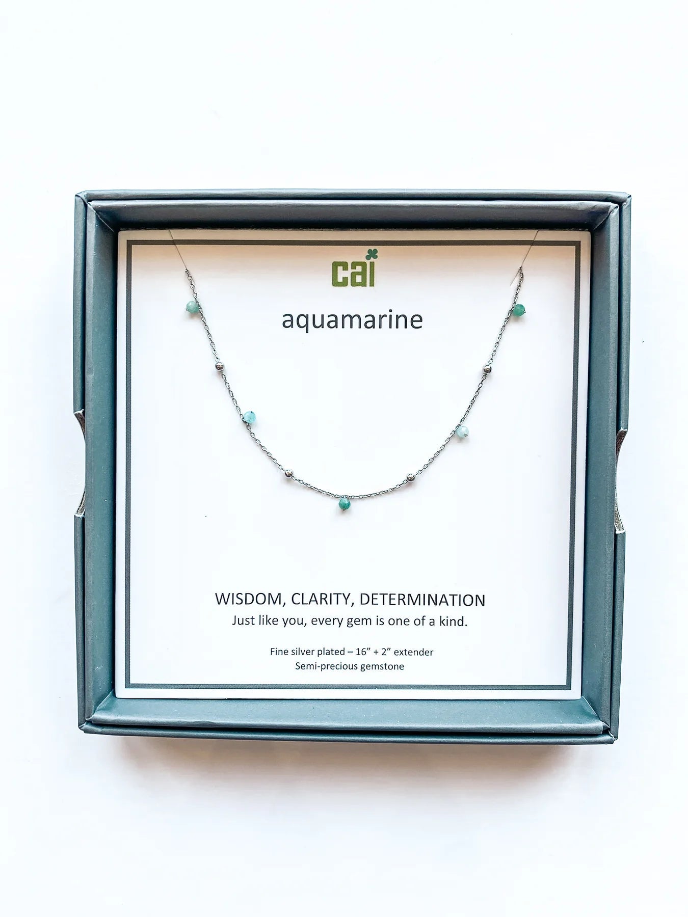 CAI Silver Satellite Gemstone Necklaces - Juli's Wearable Art