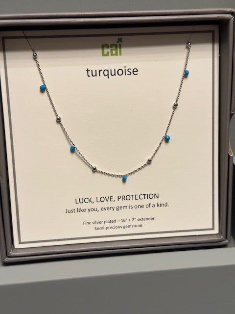CAI Silver Satellite Gemstone Necklaces - Juli's Wearable Art