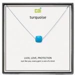 CAI Turquoise Square Gemstone Necklaces - Juli's Wearable Art